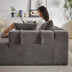 Divano sezionale modulare a L in ciniglia da 108 pollici con 6 cuscini, chaise reversibile