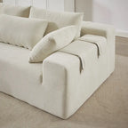 Divano sezionale modulare a L in ciniglia da 108 pollici con 6 cuscini, chaise reversibile