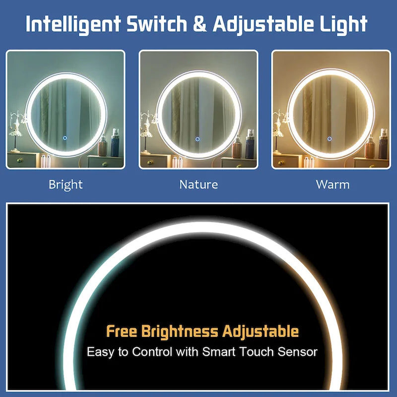 Toeletta Trucco Vanity Touch Screen 3 Modalità di Illuminazione