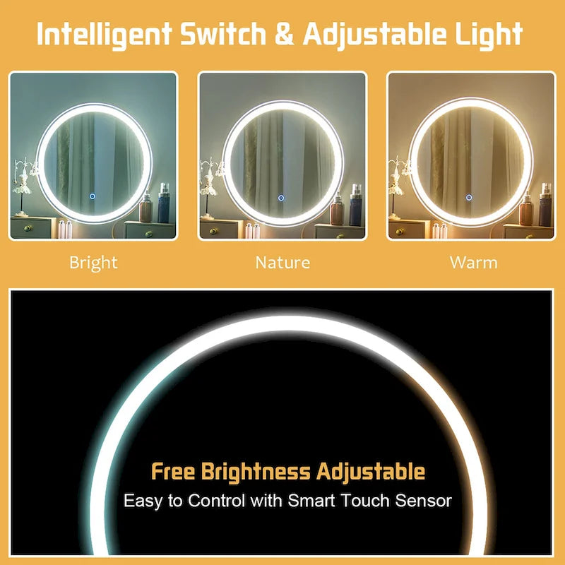 Toeletta Trucco Vanity Touch Screen 3 Modalità di Illuminazione