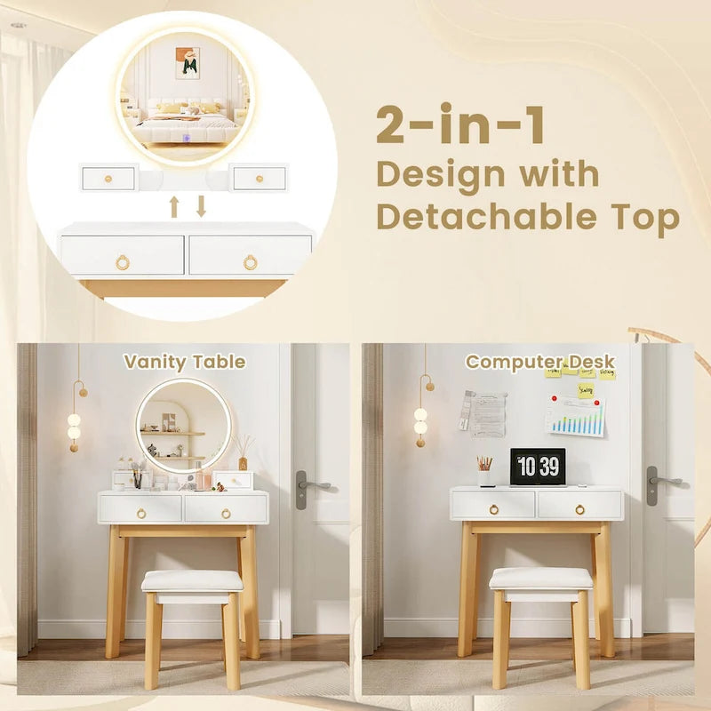 Toeletta Trucco Vanity Touch Screen 3 Modalità di Illuminazione