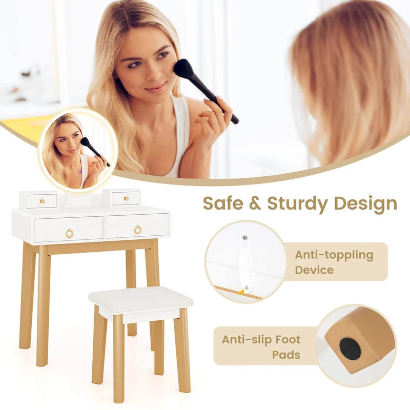 Toeletta Trucco Vanity Touch Screen 3 Modalità di Illuminazione