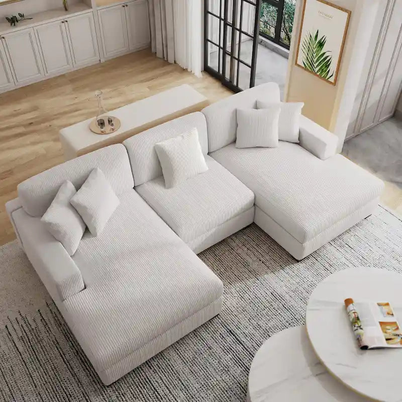 Divano sezionale modulare moderno oversize con cuscini