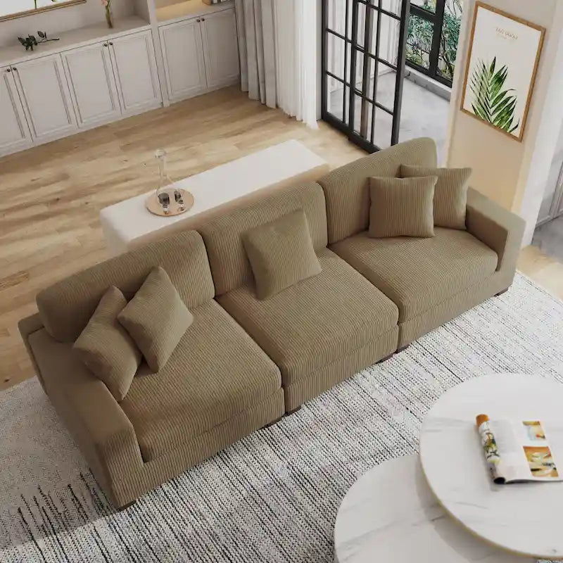 Divano sezionale modulare moderno oversize con cuscini