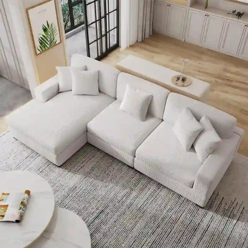 Divano sezionale modulare moderno oversize con cuscini