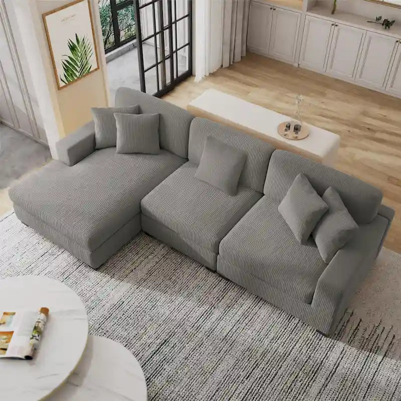 Divano sezionale modulare moderno oversize con cuscini