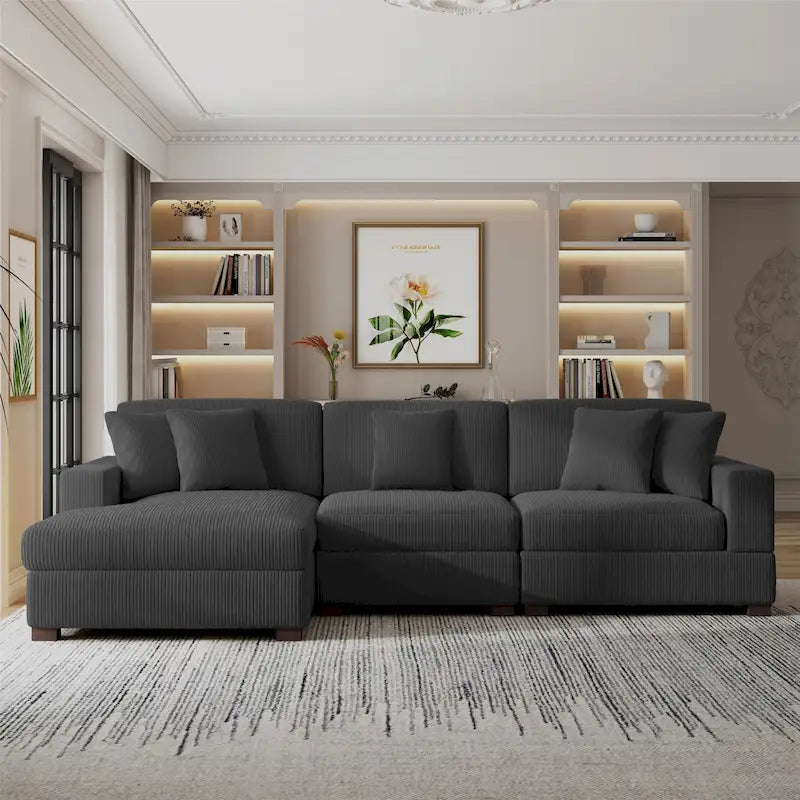 Divano sezionale modulare moderno oversize con cuscini