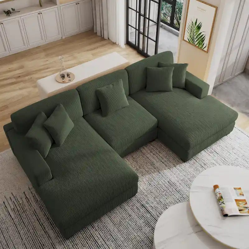 Divano sezionale modulare moderno oversize con cuscini