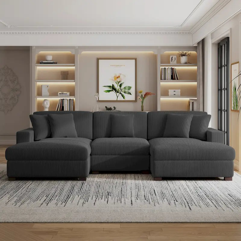 Divano sezionale modulare moderno oversize con cuscini
