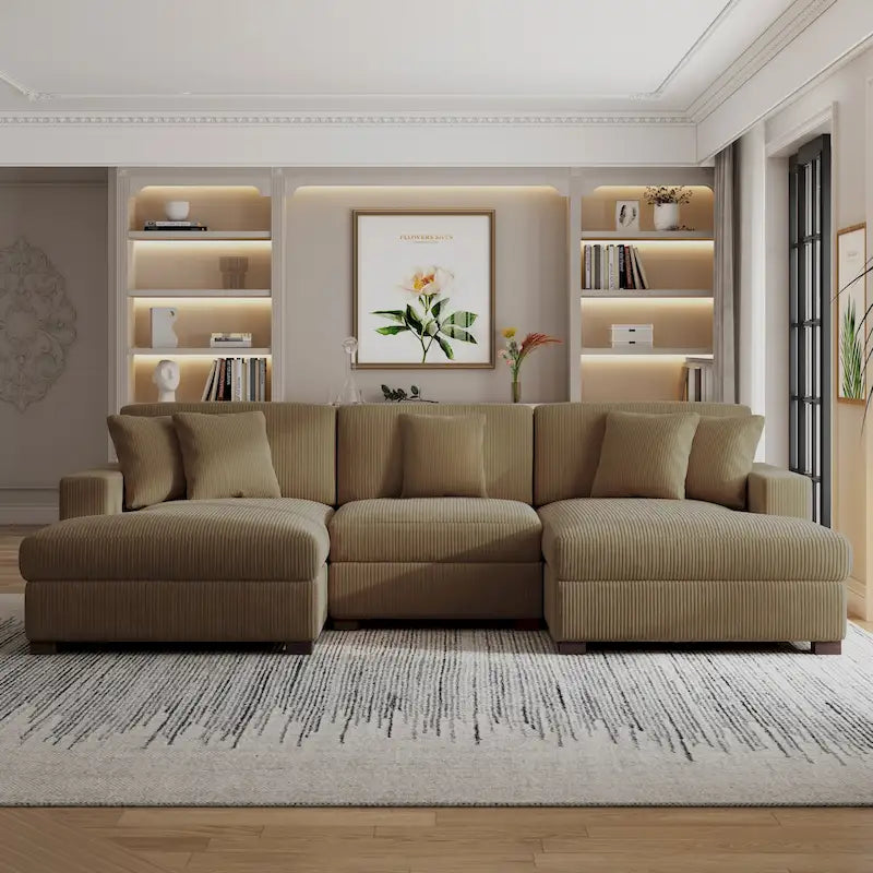 Divano sezionale modulare moderno oversize con cuscini