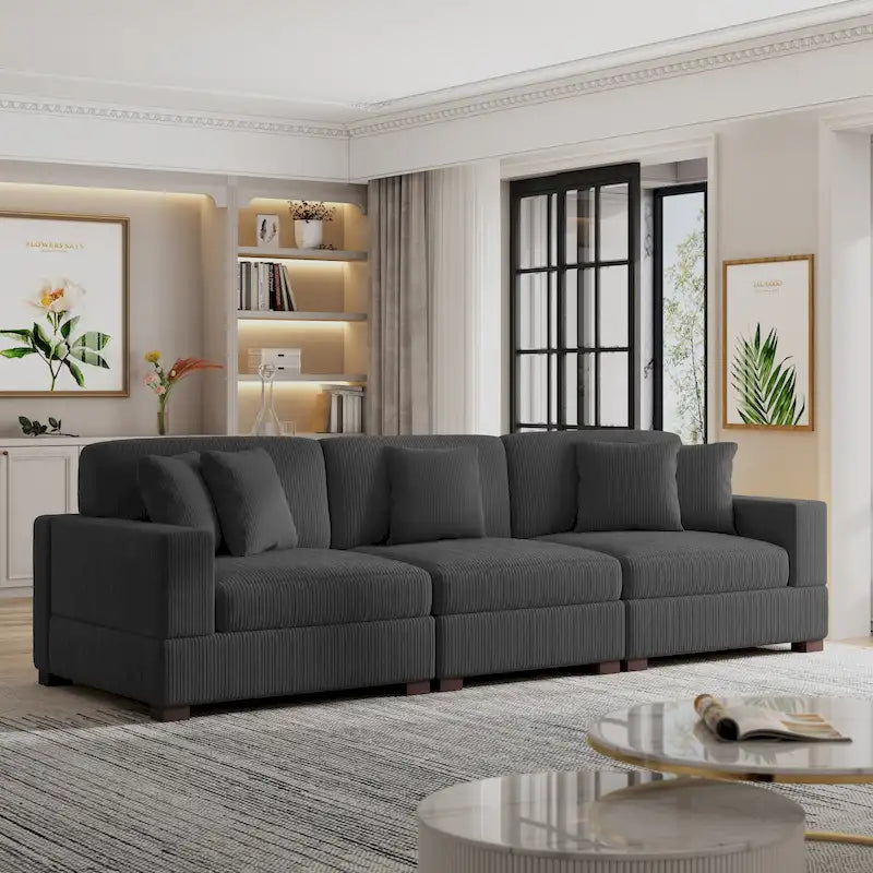 Divano sezionale modulare moderno oversize con cuscini