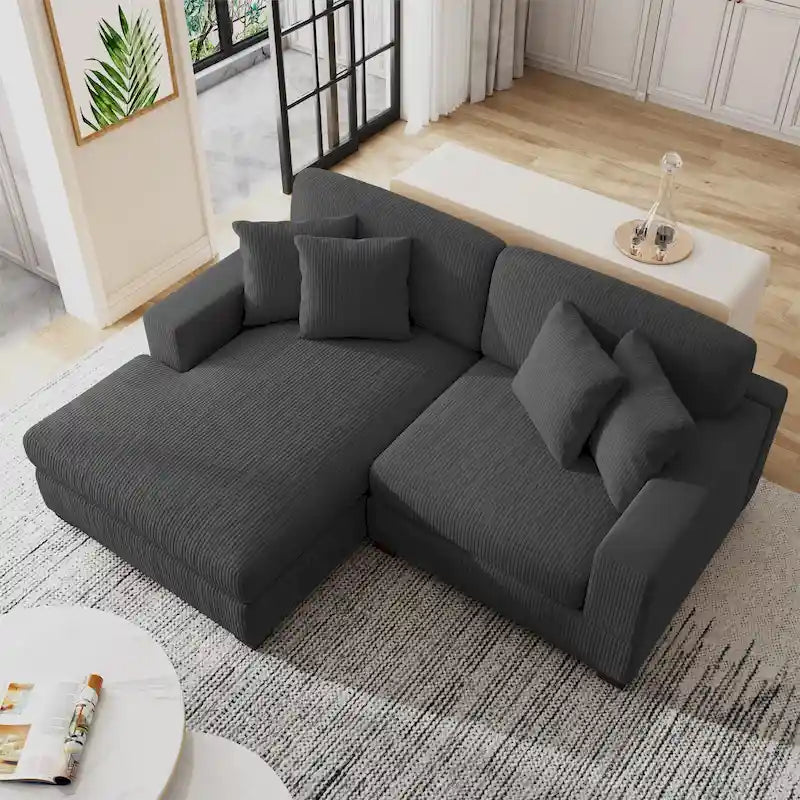 Divano sezionale modulare moderno oversize con cuscini