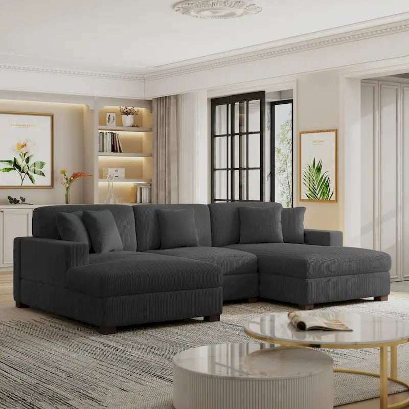 Divano sezionale modulare moderno oversize con cuscini