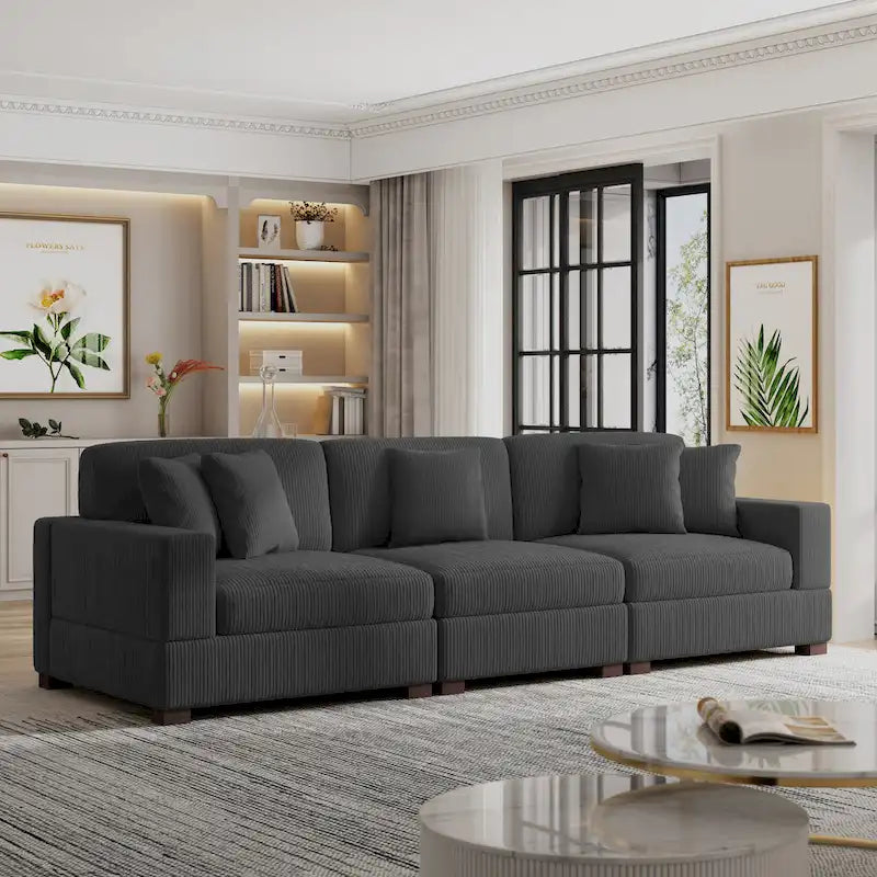 Divano sezionale modulare moderno oversize con cuscini