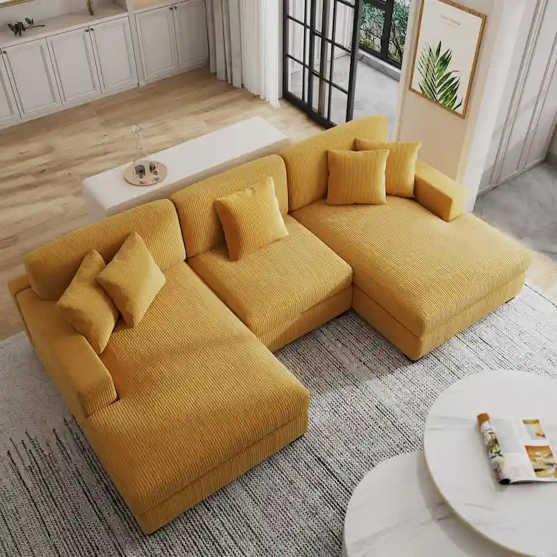 Divano sezionale modulare moderno oversize con cuscini