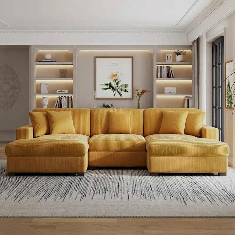 Divano sezionale modulare moderno oversize con cuscini