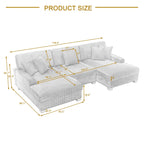 Divano sezionale modulare moderno oversize con cuscini
