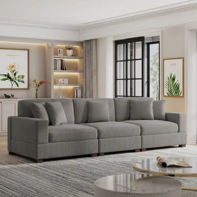 Divano sezionale modulare moderno oversize con cuscini