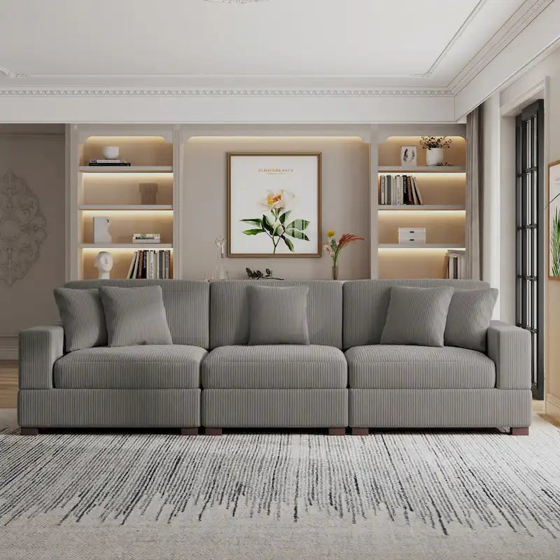 Divano sezionale modulare moderno oversize con cuscini