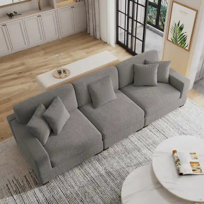 Divano sezionale modulare moderno oversize con cuscini