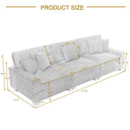 Divano sezionale modulare moderno oversize con cuscini