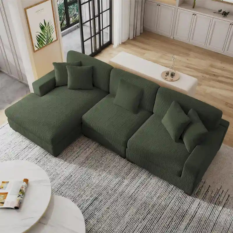 Divano sezionale modulare moderno oversize con cuscini