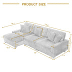 Divano sezionale modulare moderno oversize con cuscini