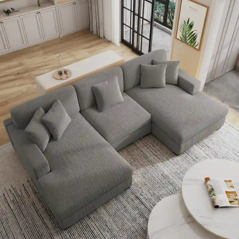 Divano sezionale modulare moderno oversize con cuscini