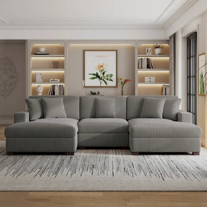 Divano sezionale modulare moderno oversize con cuscini