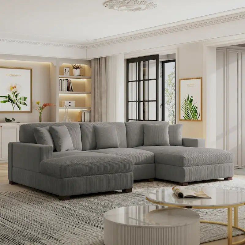 Divano sezionale modulare moderno oversize con cuscini
