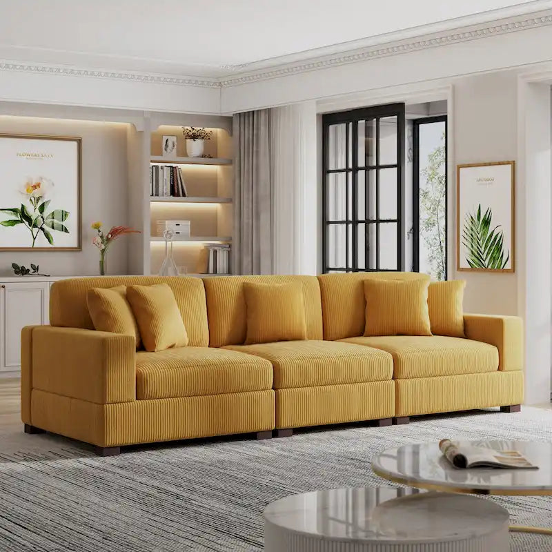 Divano sezionale modulare moderno oversize con cuscini
