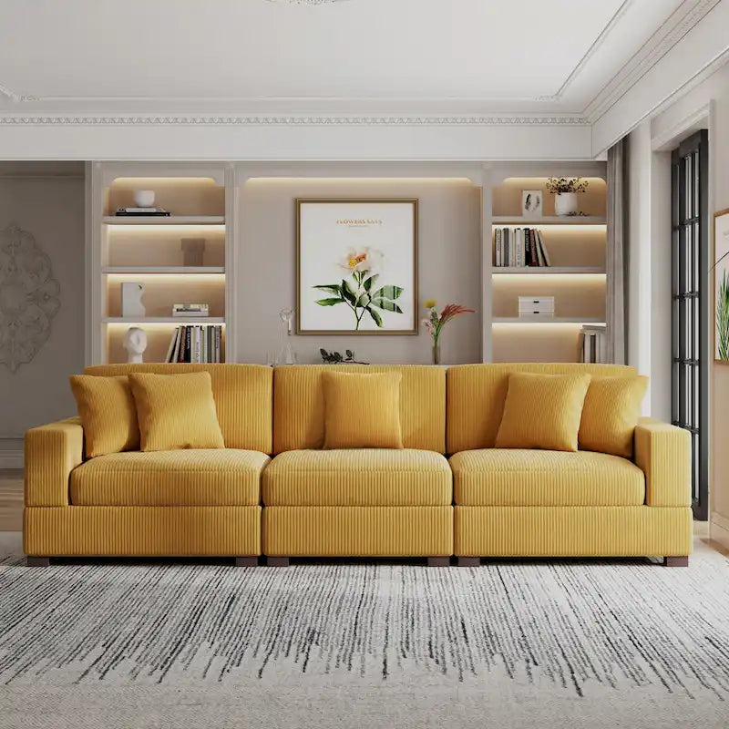 Divano sezionale modulare moderno oversize con cuscini