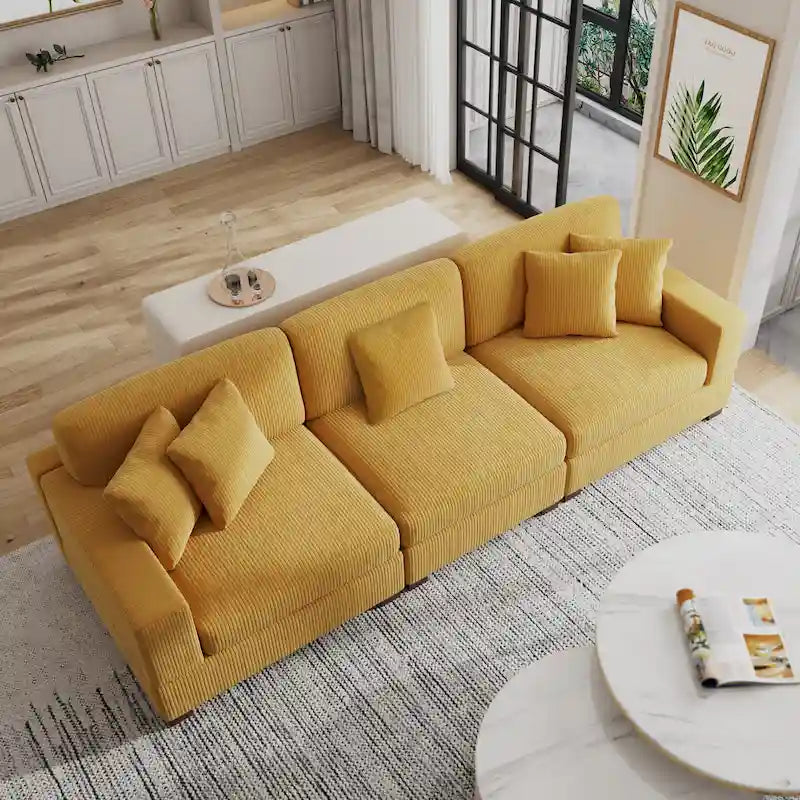 Divano sezionale modulare moderno oversize con cuscini