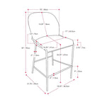 Sgabello da bar Blakeley 26 ad altezza bancone