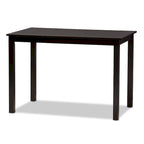 Set da pranzo contemporaneo in similpelle marrone, 5 pezzi