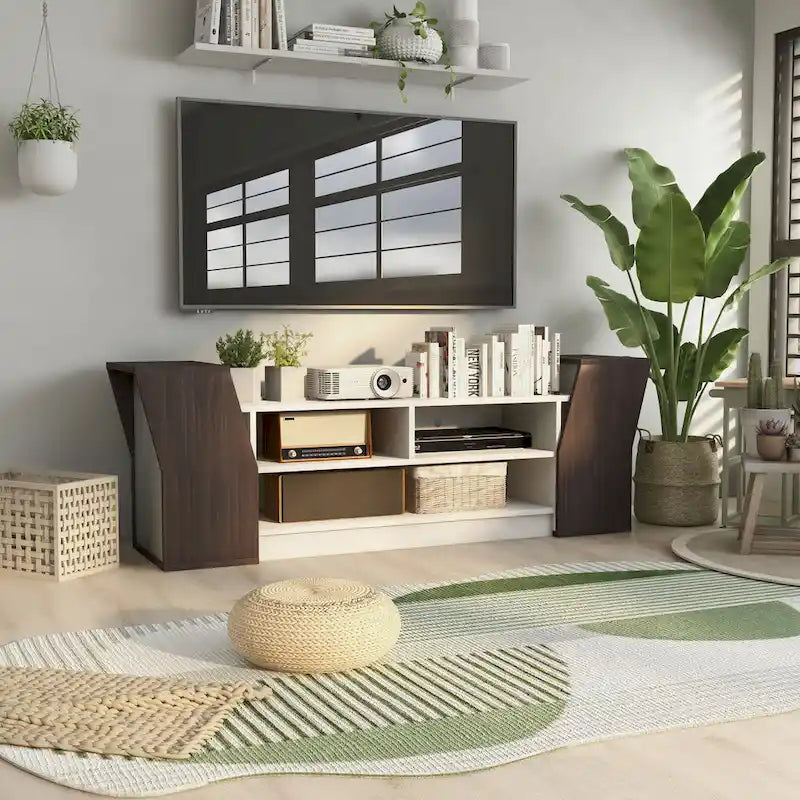 Consolle TV Tai Contemporary con 3 ripiani aperti da 71 pollici