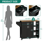 Carrello da cucina con isola, mobiletto su ruote