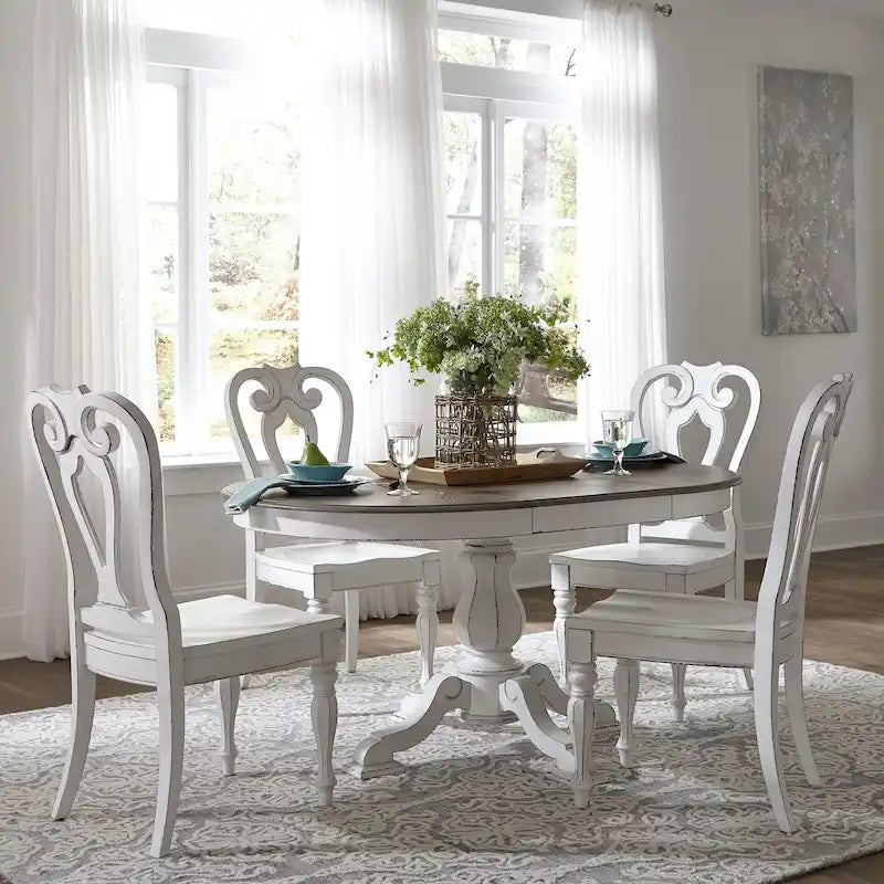 Tavolo con piedistallo 5 pezzi Magnolia Manor