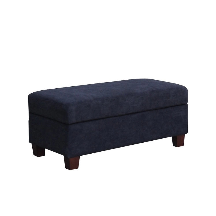 Divano sezionale in tessuto Diego 103.5 con chaise longue a destra, pouf contenitore e 2 cuscini decorativi