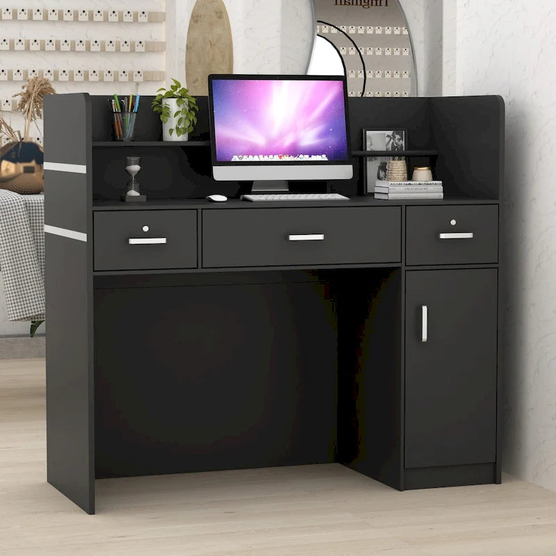 Banco di ricevimento 47.2L con cassetti con serratura