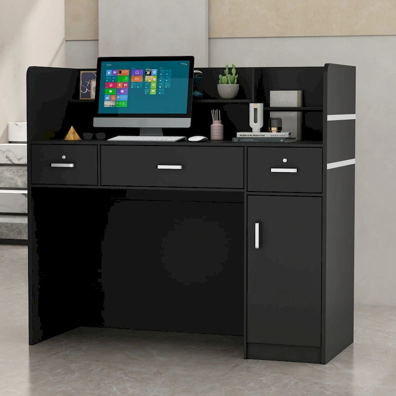 Banco di ricevimento 47.2L con cassetti con serratura