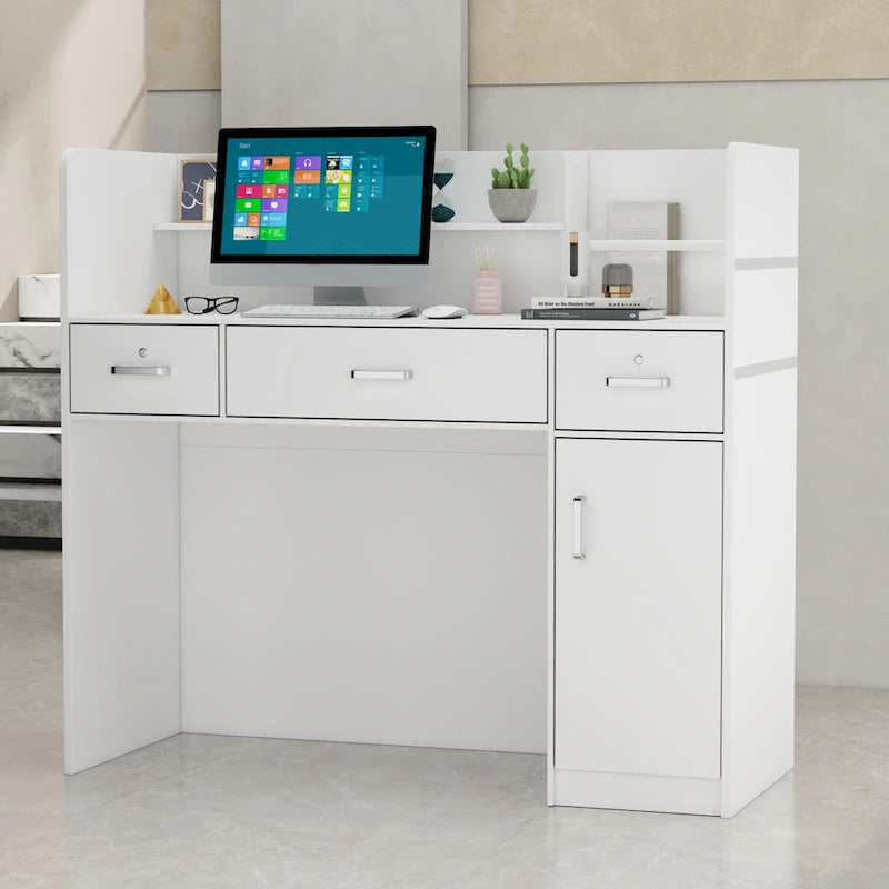 Banco di ricevimento 47.2L con cassetti con serratura