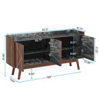 Credenza da 55 pollici, mobile da cucina, credenza da bar con contenitore e ante per sala da pranzo, soggiorno, ingresso