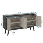 Credenza da 55 pollici, mobile da cucina, credenza da bar con contenitore e ante per sala da pranzo, soggiorno, ingresso