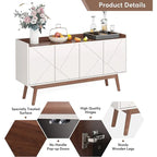 Credenza da 55 pollici, mobile da cucina, credenza da bar con contenitore e ante per sala da pranzo, soggiorno, ingresso
