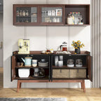 Credenza da 55 pollici, mobile da cucina, credenza da bar con contenitore e ante per sala da pranzo, soggiorno, ingresso