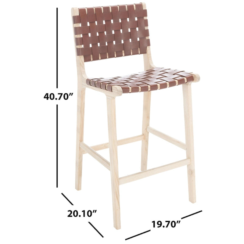 Sgabello da banco in vimini Nileema 27 pollici - 19,7 x 20,1 x 40,7