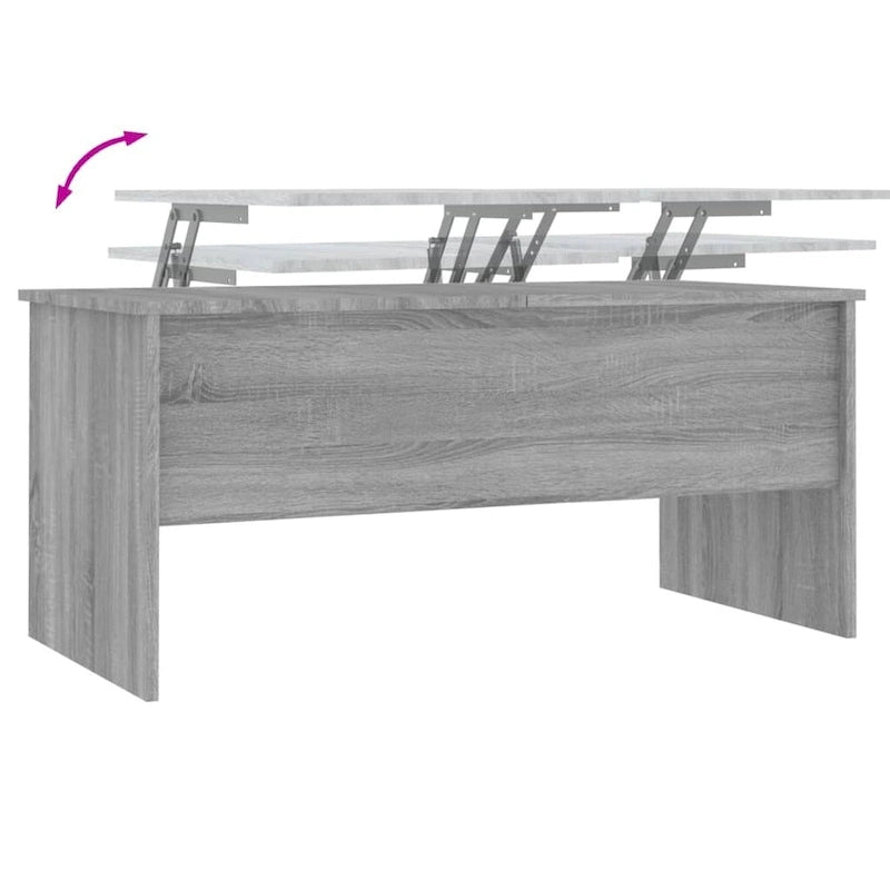 Tavolino da salotto con piano sollevabile, tavolino laterale d'appoggio, in legno ingegnerizzato - 40.2 x 19.9 x 18.3