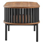 Tavolino da caffè ovale in legno bicolore Collins Modern con ripiano