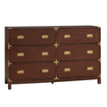 Cassettiera Kedric con 6 cassetti e dettagli dorati